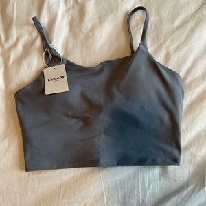 Women’s padded sports bra workout top size L - Blue